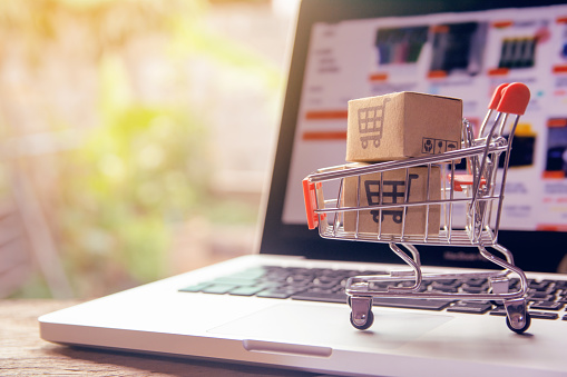 Ecommerce dashboard and office planning visual
