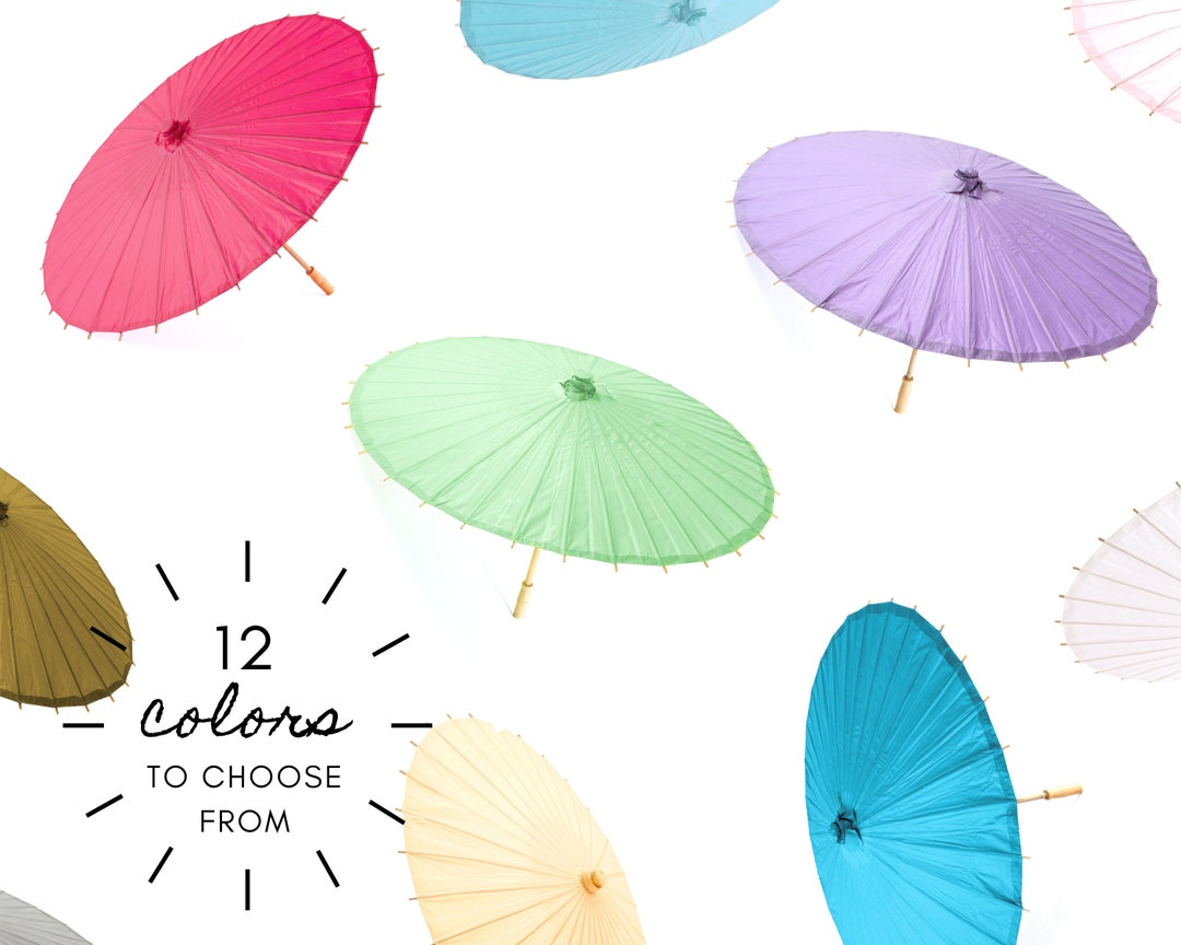32" Paper Parasols for Wedding Pictures - Outdoor Wedding Ceremony - Beach Wedding - Paper Umbrella - Sun Umbrella - 12 Colors to Pick From - Etsy