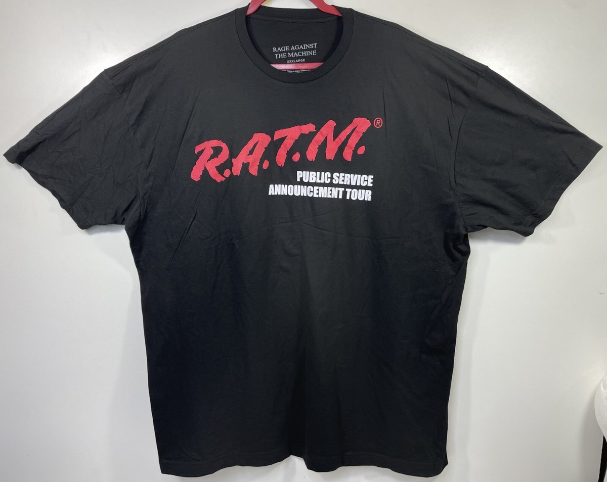 Official RAGE AGAINST THE MACHINE public Service Tour T-Shirt Men XXXL DARE NWOT