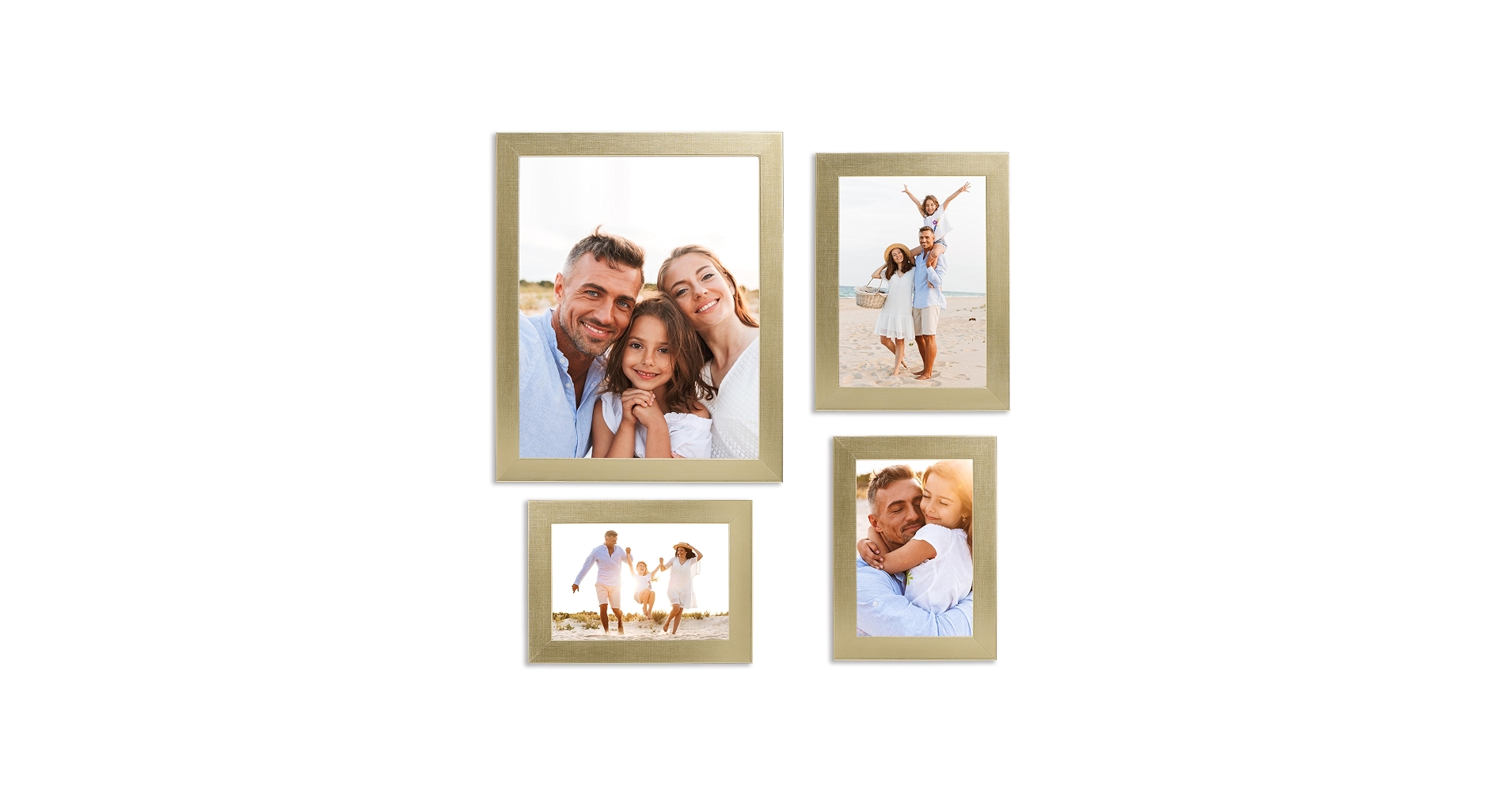 Amazon.com - Sheffield Home 4 Piece Gallery Wall Frame Set, 8x10 Inch, 5x7 Inch, and 4x6 Inch, Gold