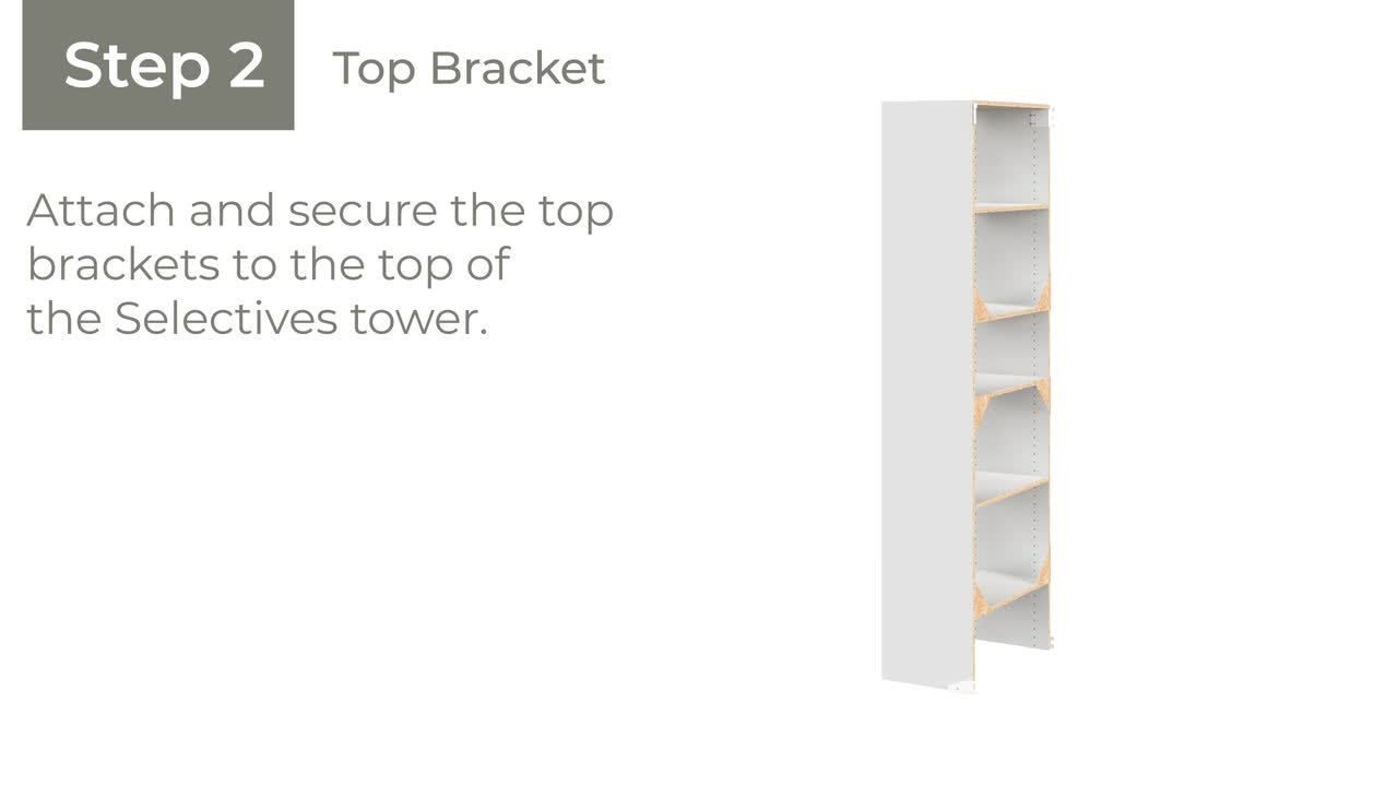 ClosetMaid ShelfTrack 0.75 in. L White Steel Wall Mount Shelving Conversion Bracket for Selectives Closet System