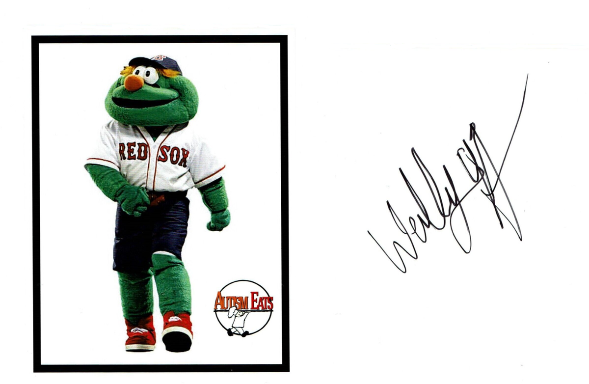 Signed Wally Green Monster Boston Red Sox Mascot MLB Auto Autograph Card