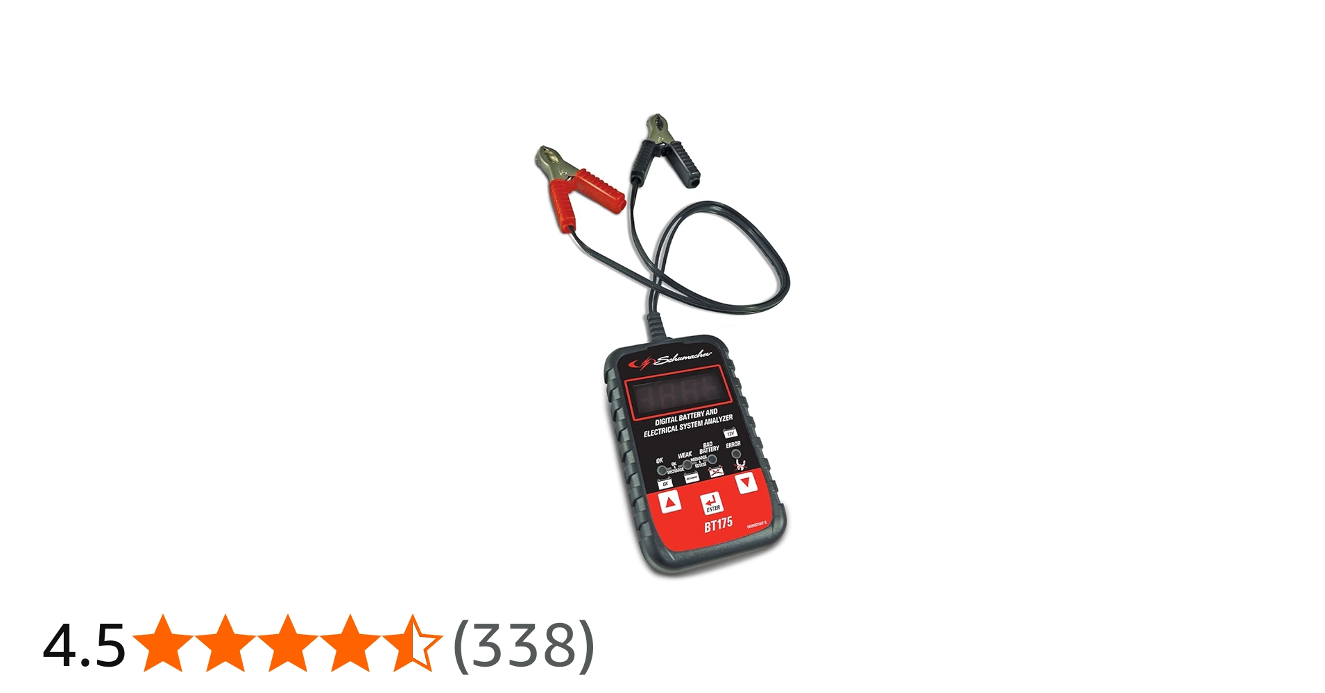 Schumacher Electric BT-175 12V Digital Battery Tester, Load Tester, and Voltmeter – For Use with Motorcycle, ATV, Boat, Car, SUV, Truck, RV, and Classic Car batteries : Buy Online at Best Price