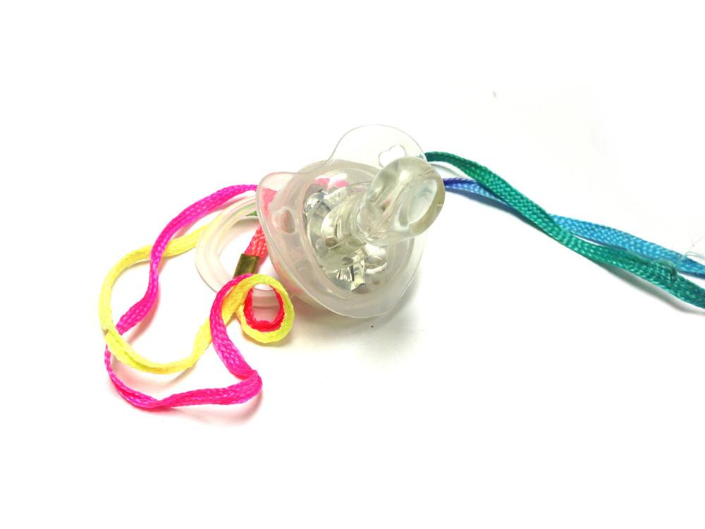 LED Pacifier Necklace | Festival Light Up Accessories | Rave Binky 3 / Blue