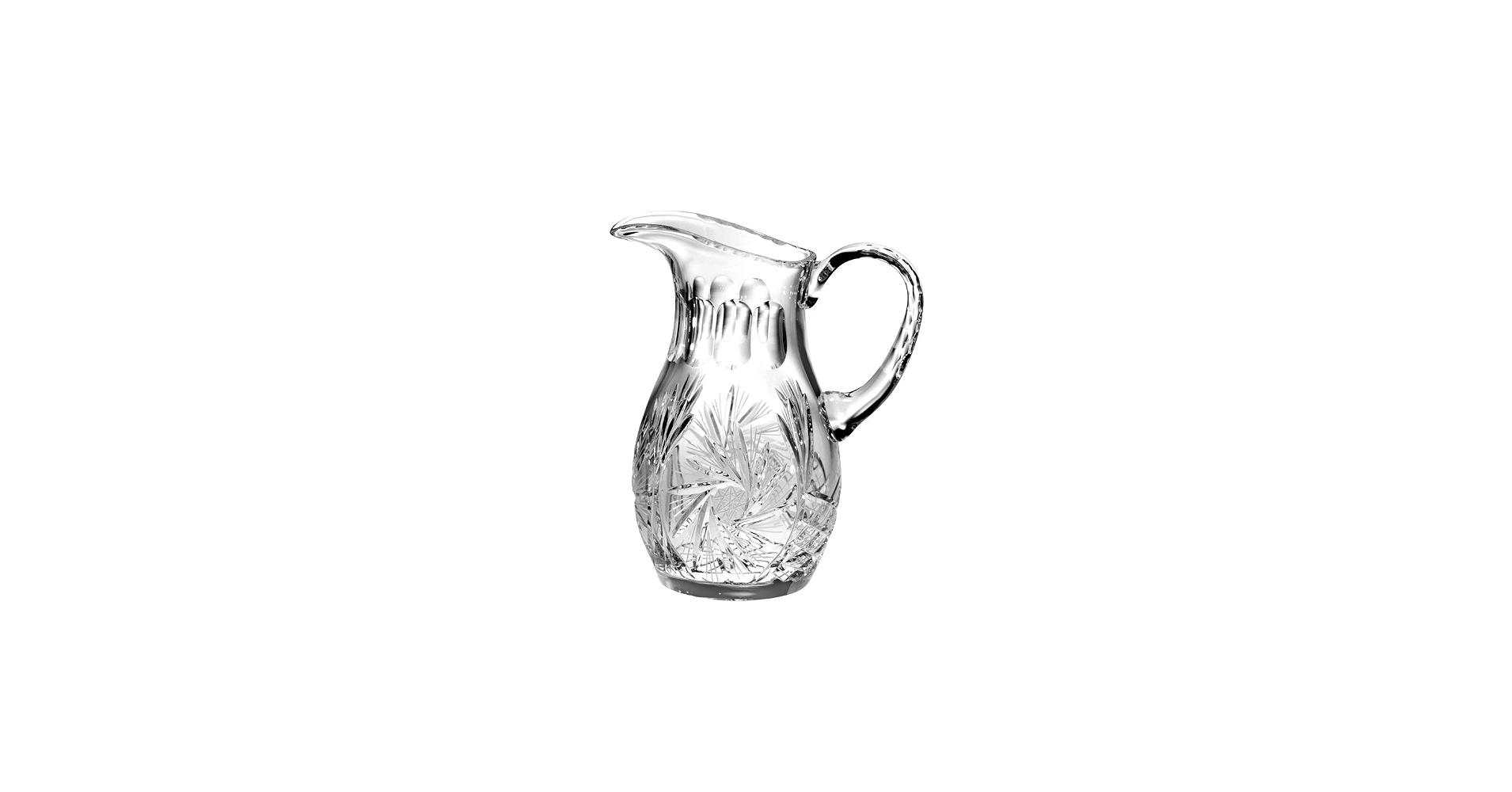 Barski - Hand Cut - Mouth Blown - Crystal Pitcher - 52oz. - 10.25" height - Made in Europe : Home & Kitchen - Amazon.com