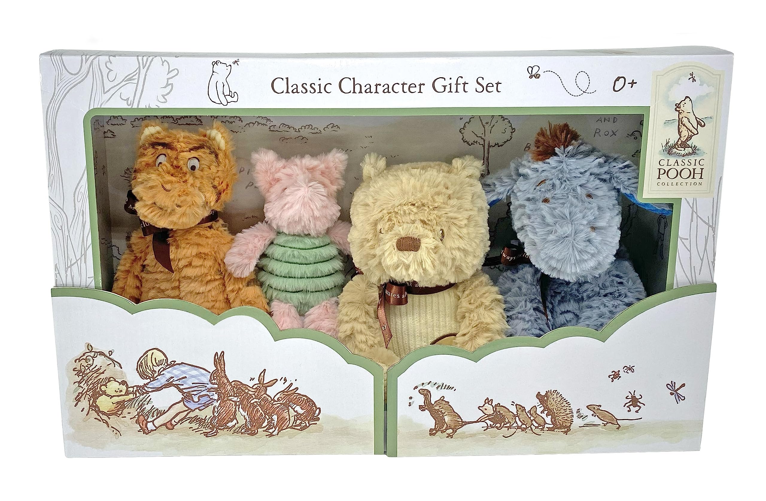 Amazon.com: KIDS PREFERRED Disney Baby Classic Winnie The Pooh and Friends 4 Piece Plush Collector Set Stuffed Animals : Toys & Games