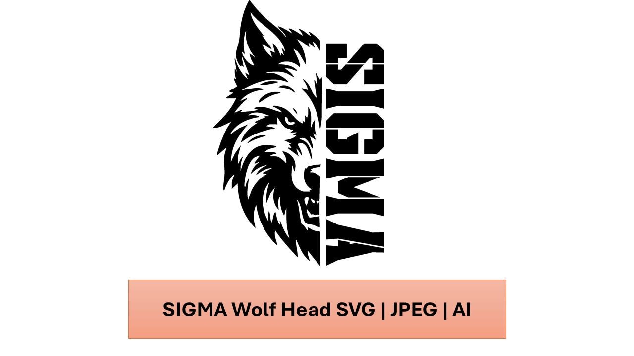 Sigma Wolf Head SVG: Tribal Logo Clipart - Cricut & Laser Cut (digital Download - Etsy