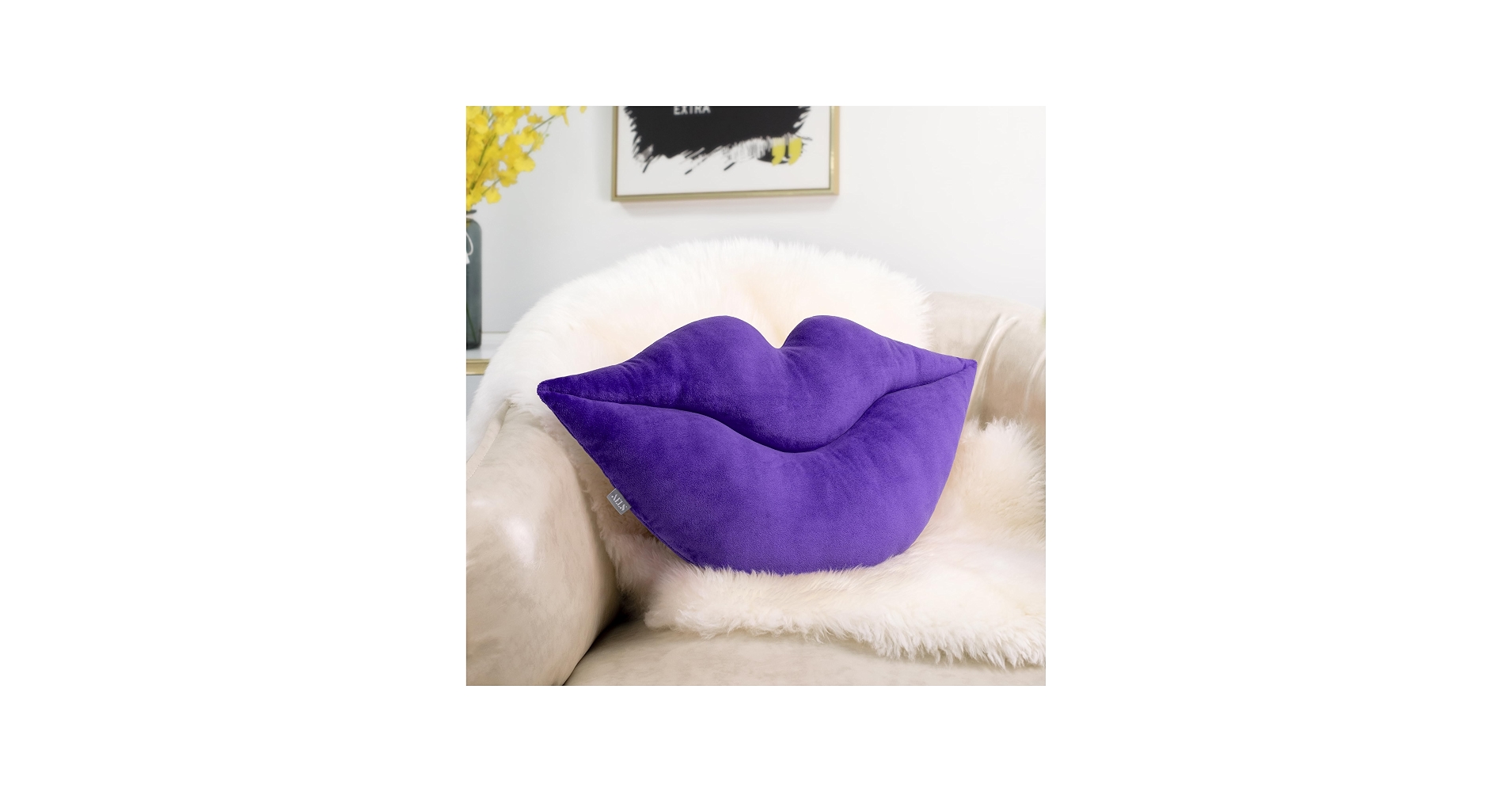 Amazon.com: AELS 3D Large Lips Throw Pillows Smooth Soft Velvet Decorative Throw Pillows Love Pillows Cute Pillow 24 X 12 inches for Couch Sofa Bed Living Room Bedroom, Purple : Home & Kitchen