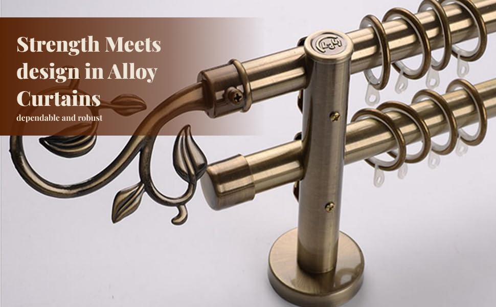 Amazon.com: MYCENSE 28mm Curtain Rod Finial Ends with Leaf Design, Leaves- Bronze : Home & Kitchen