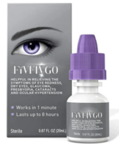 FivFivGo eye-drop packaging shown in the FDA consumer warning