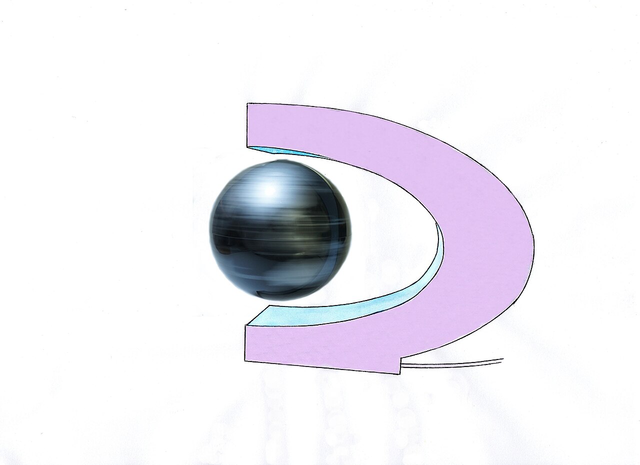 Magnetic levitating globe floating above its powered base