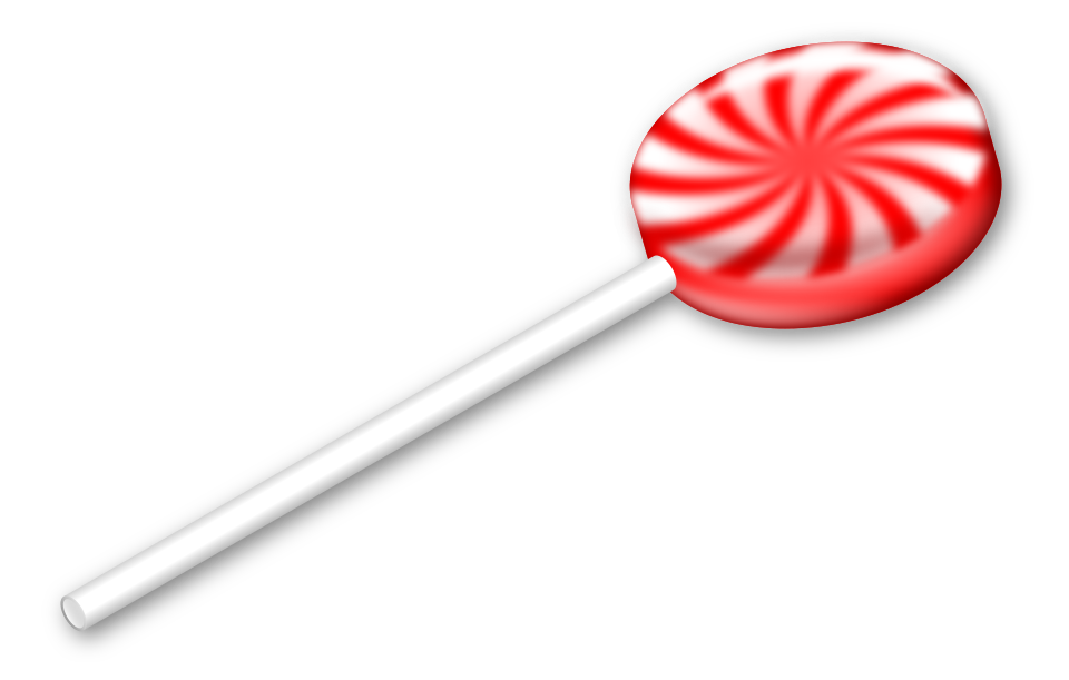 Colorful lollipop against a plain background