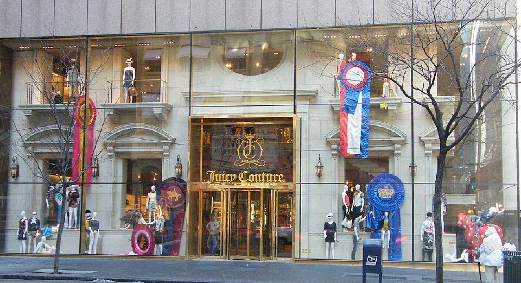 Juicy Couture storefront signage on a retail building