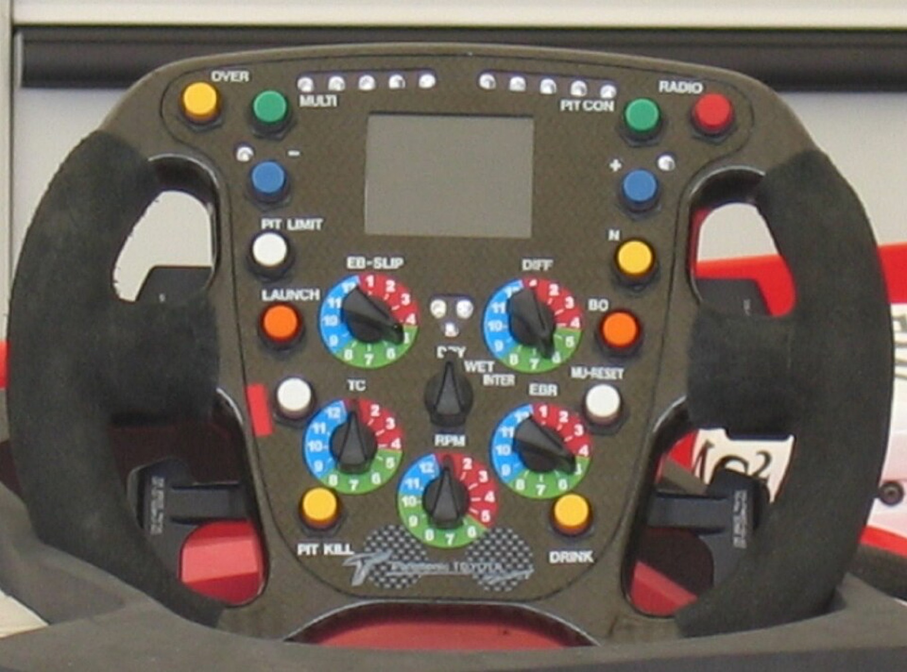 Toyota steering wheel close-up