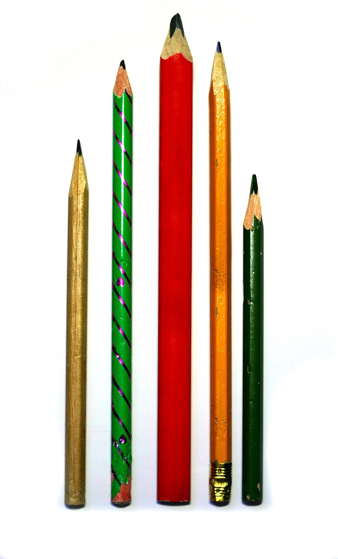 Assorted wooden pencils of different colors and styles