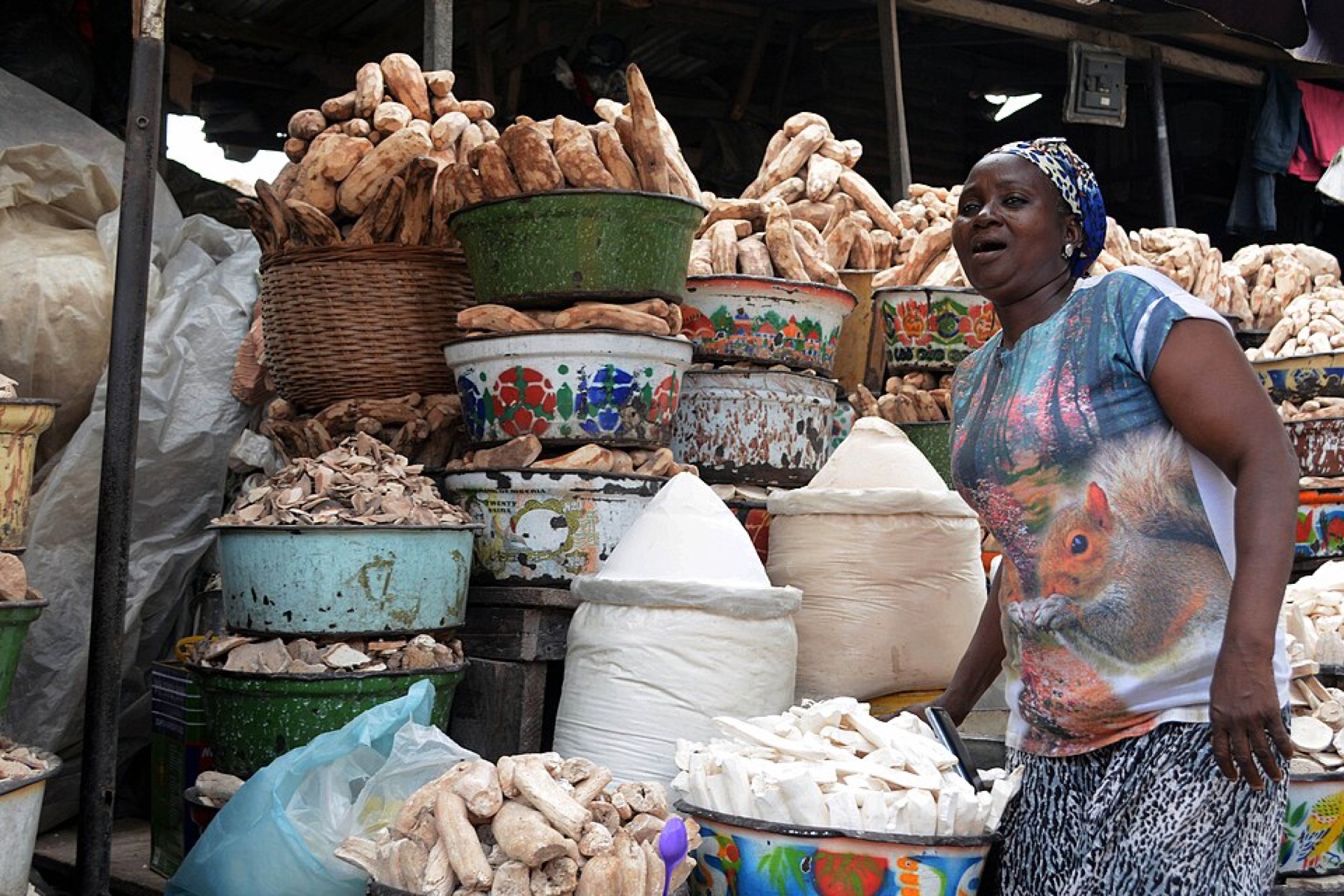 Wholesale trader with goods representing tech inventory options