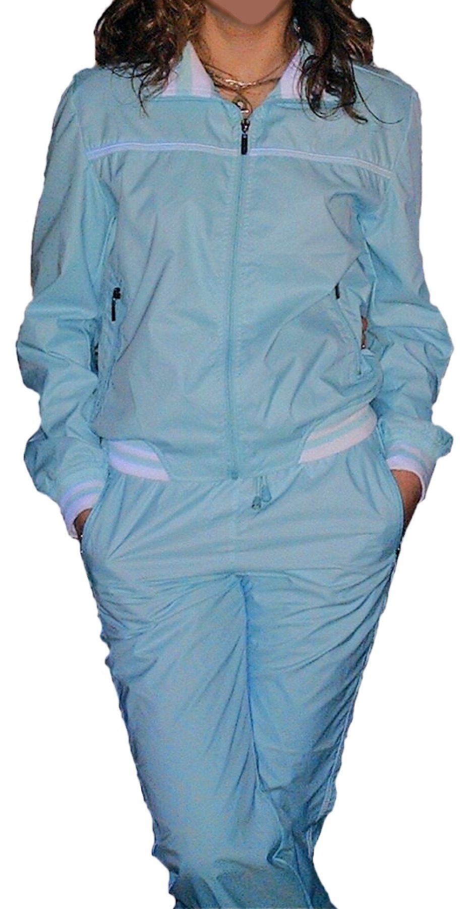 Model wearing a stylish women’s tracksuit set