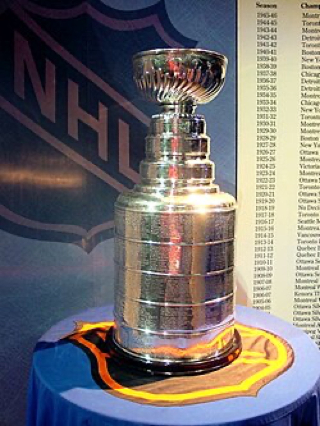 The real Stanley Cup trophy, distinct from fan drinkware and replicas