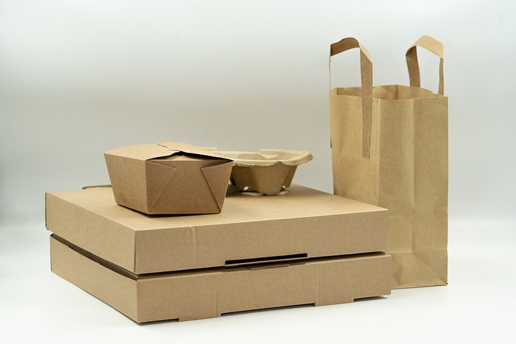Eco-friendly cardboard takeaway packaging