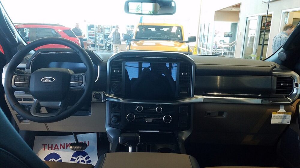 2022 Ford F-150 interior showing dashboard and controls