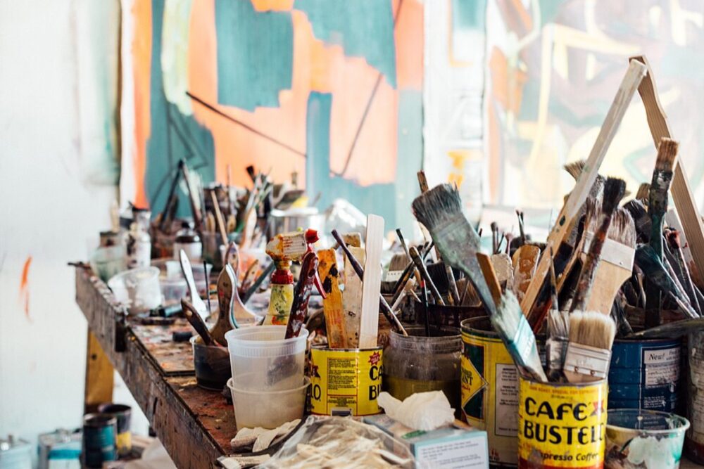 Mixed art and craft supplies that could form potential wholesale inventory