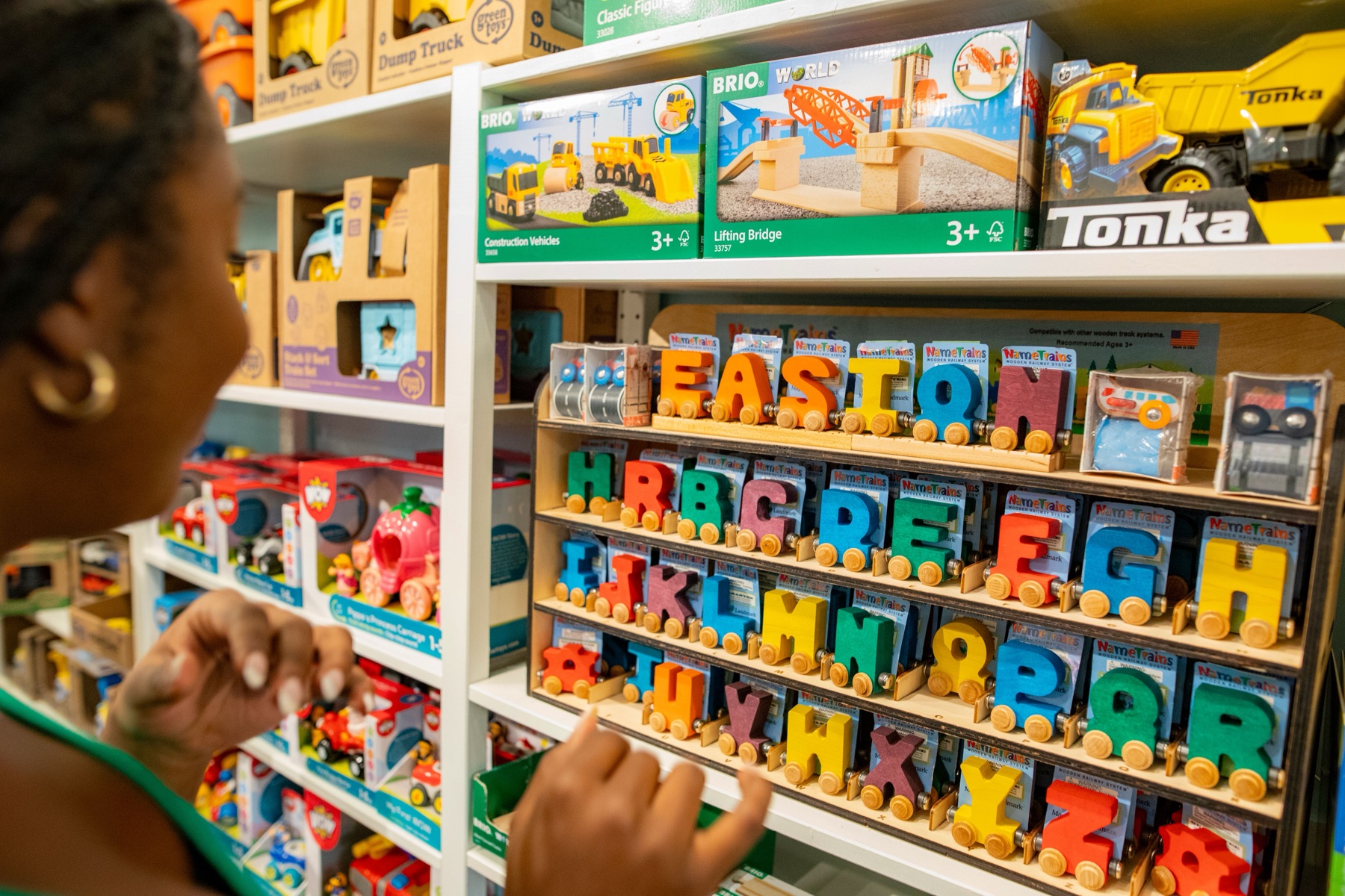 Shelves of colorful toys illustrating multiple sourcing options