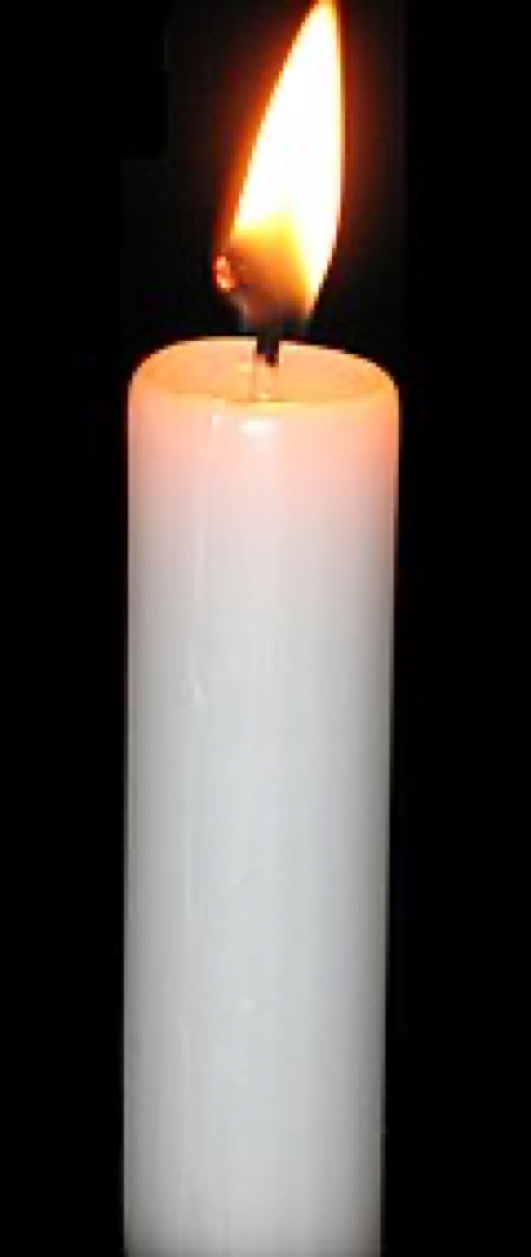Bulk black taper candle close-up