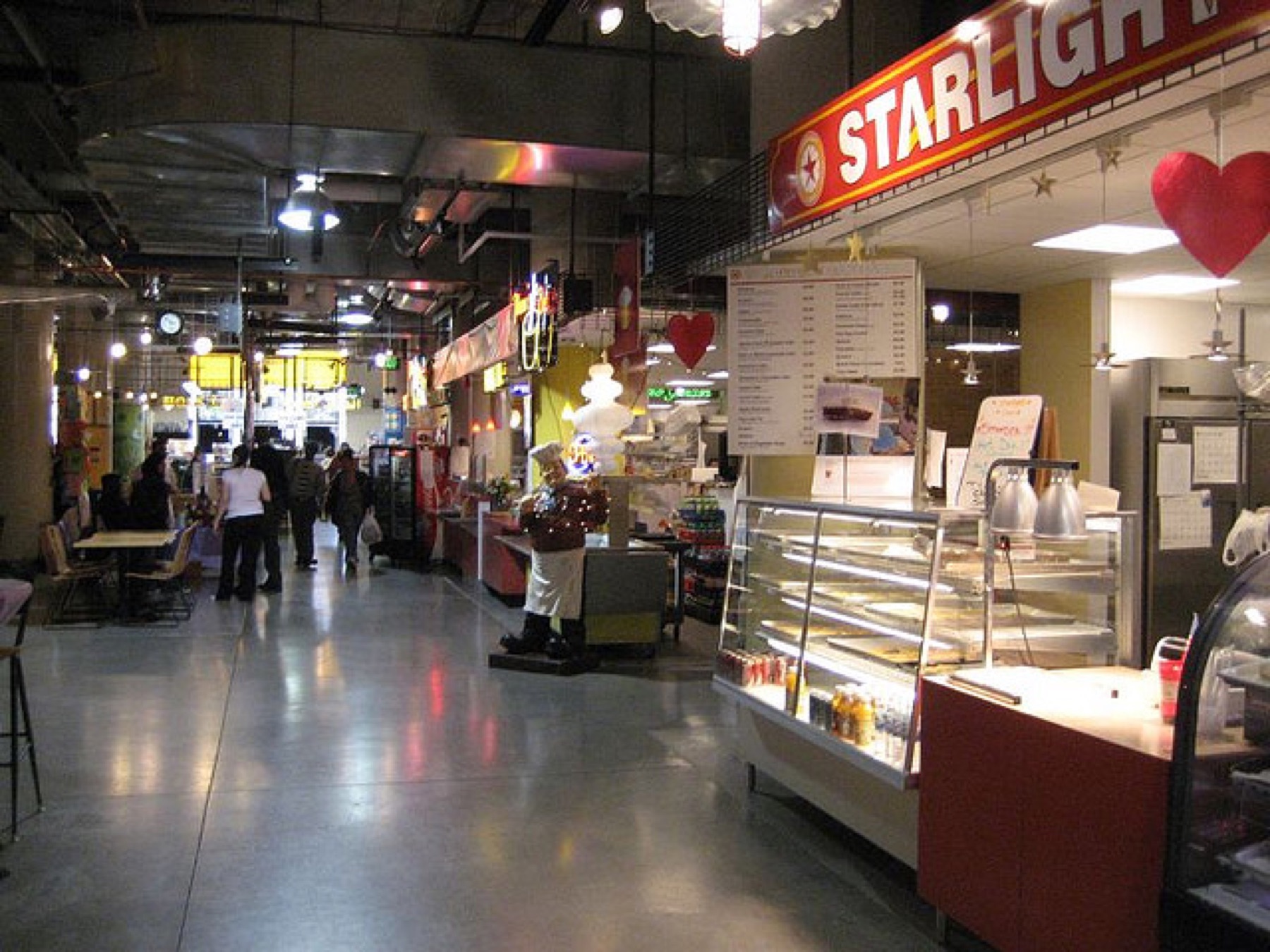Interior of a global market with stalls, illustrating diverse retail channels