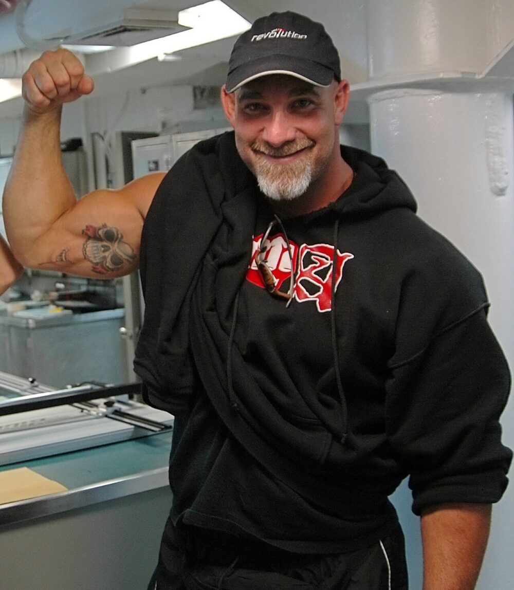 Bill Goldberg in the ring, illustrating the focus on officially licensed Goldberg WWE figures rather than generic wrestling toys