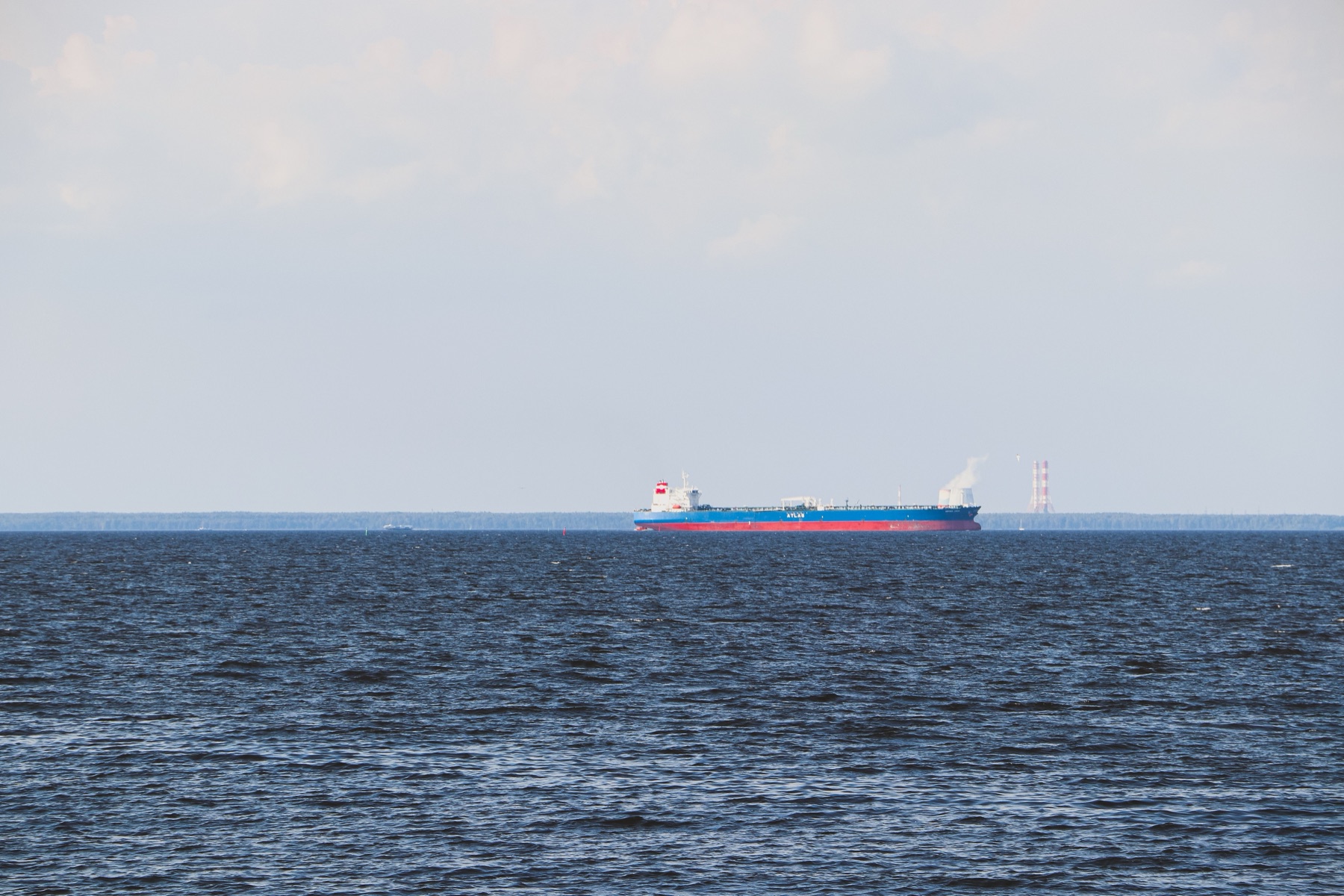 Cargo containers at a port