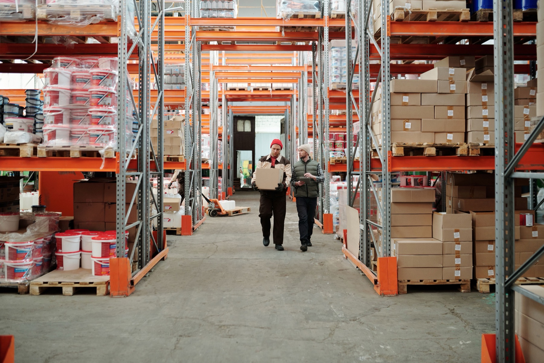 Busy warehouse representing Asian manufacturing logistics