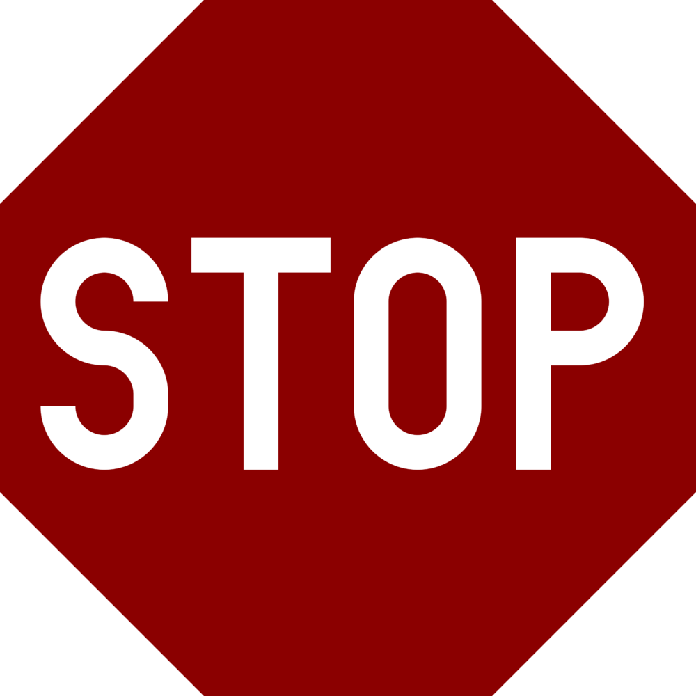 Red stop sign illustrating the concept of a physical stop