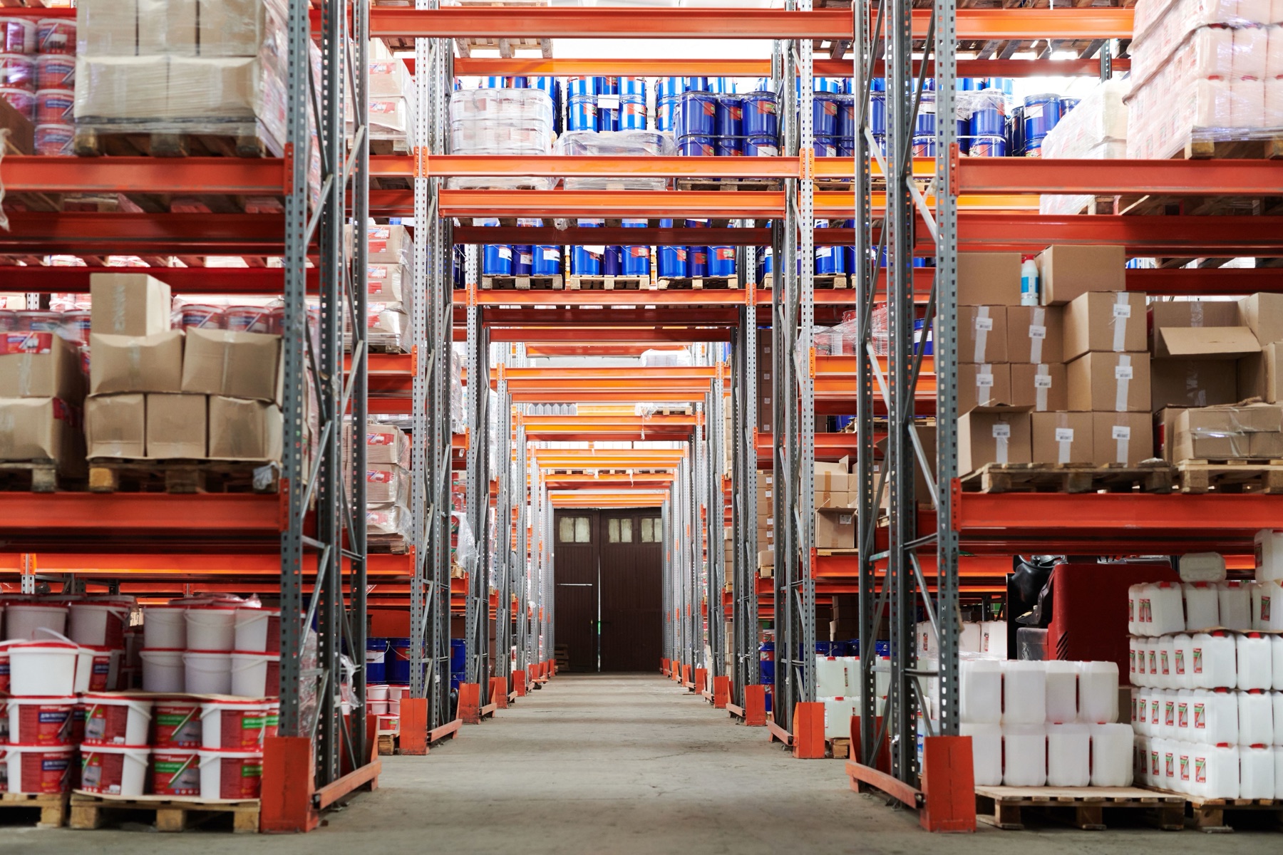 Warehouse inventory shelves