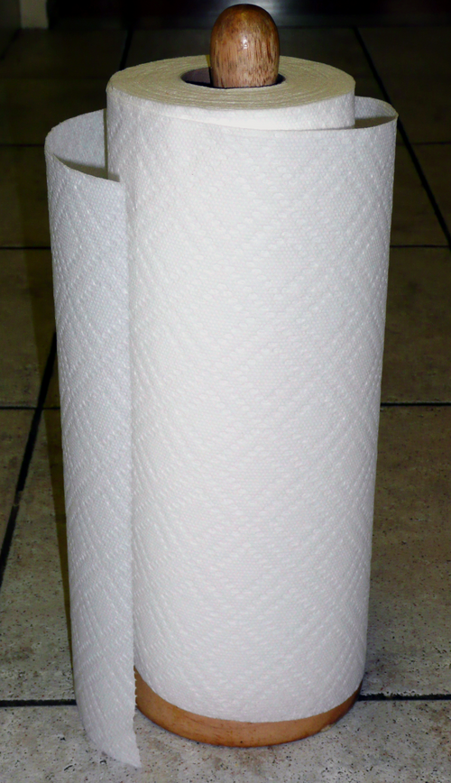 Roll of paper towel which would go on a vertical holder