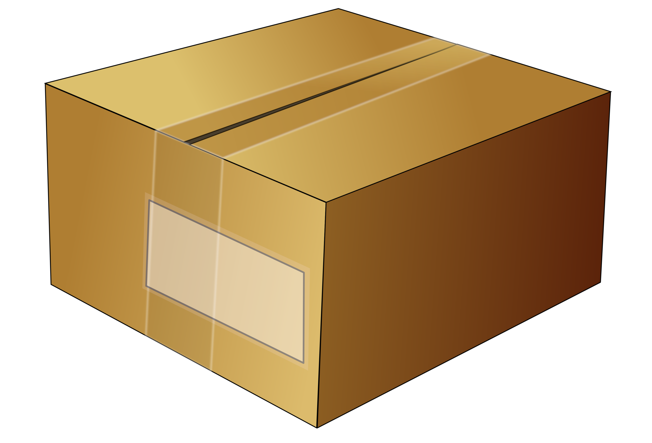 Simple cardboard box graphic