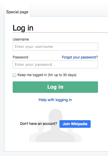 Generic web login form with username and password fields