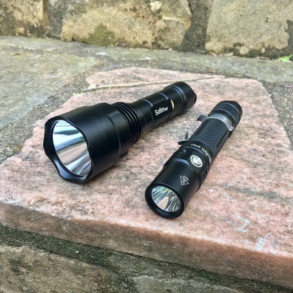 Assorted LED flashlights illustrating bulk formats