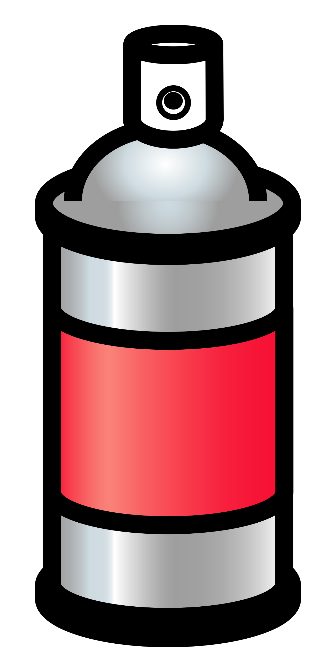 Stylized red spray can illustration