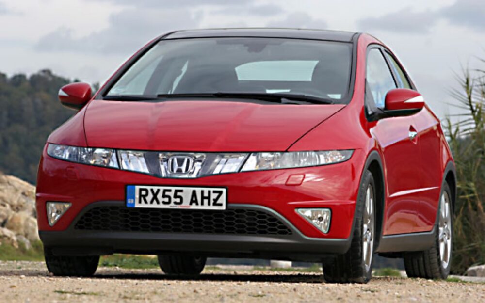 Late-model Honda Civic showing front bumper and grille area