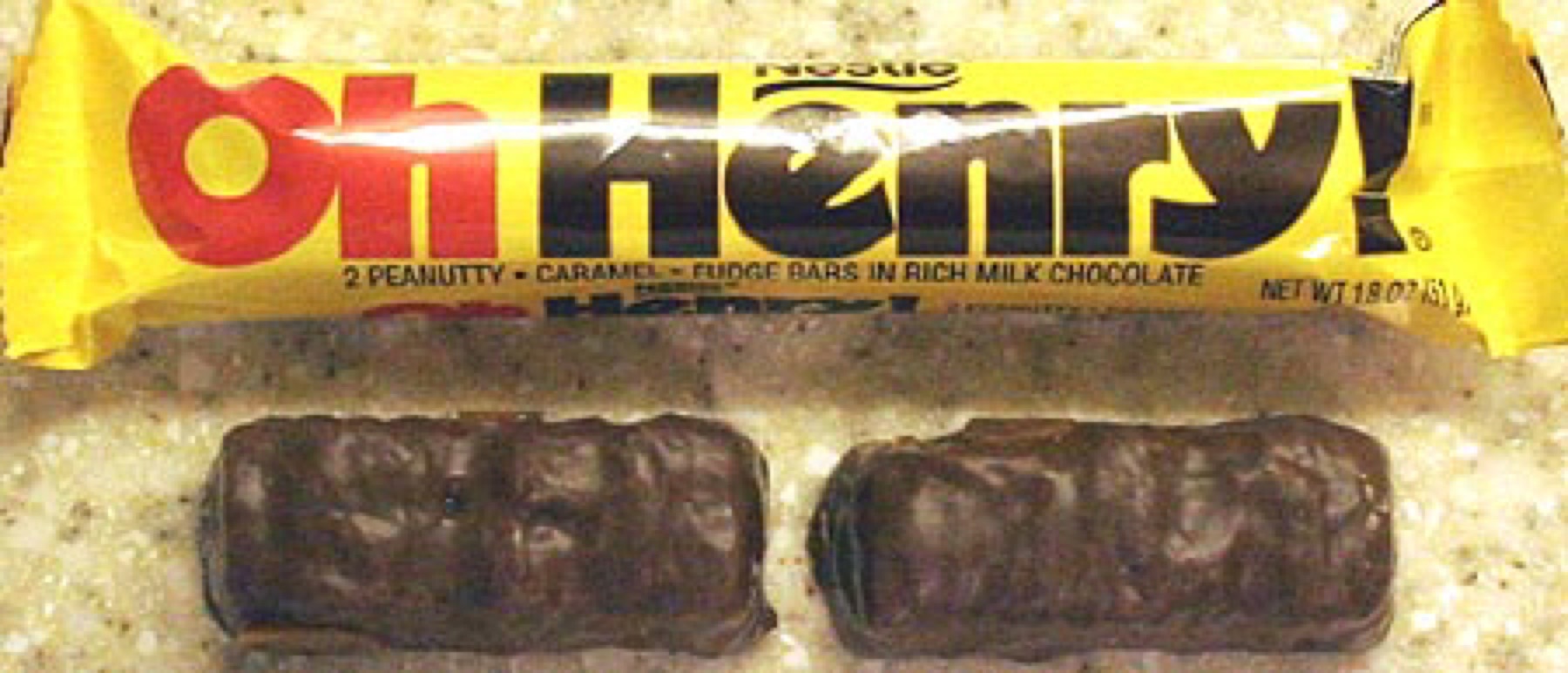 Oh Henry candy bar in retail wrapper