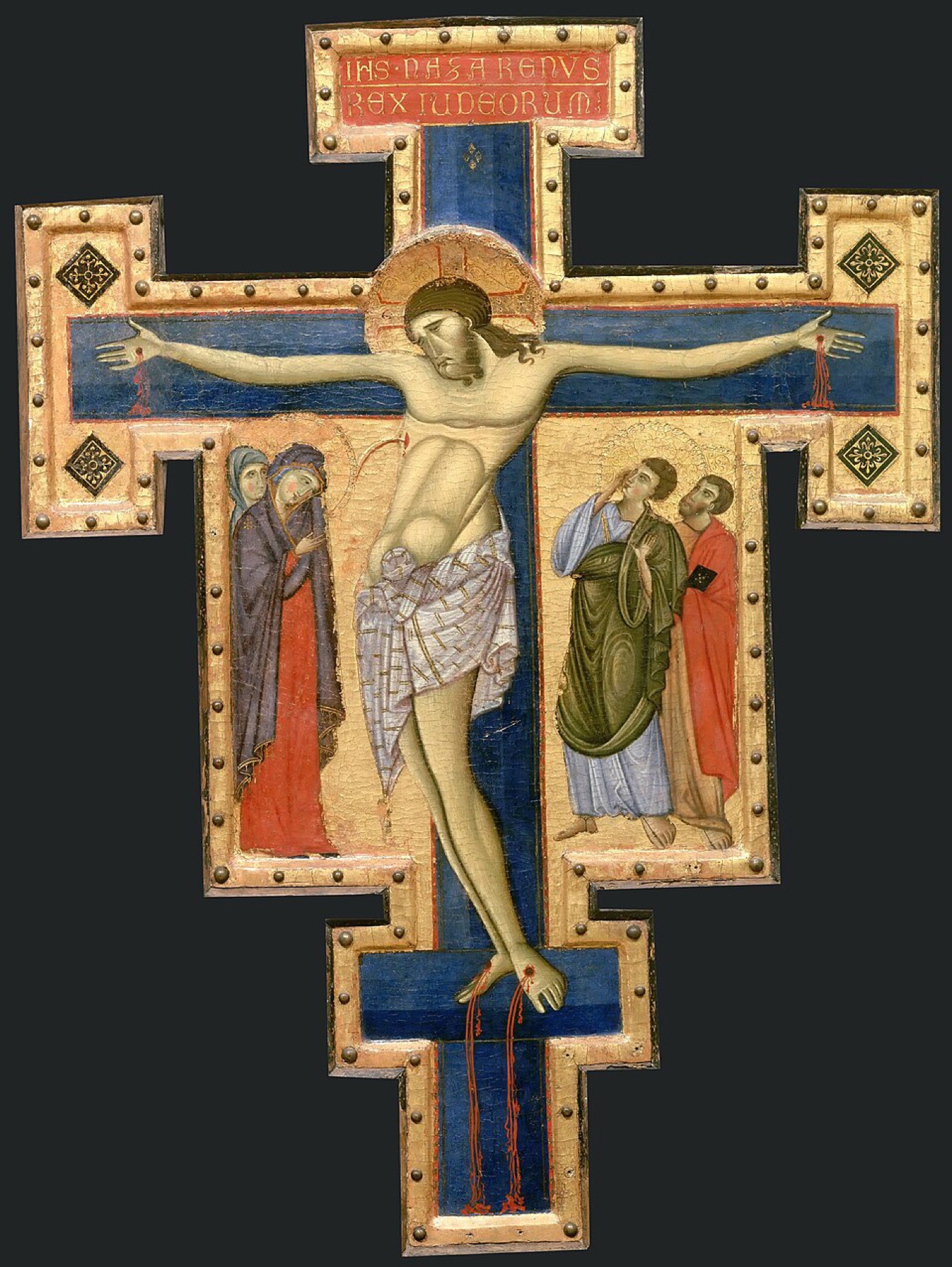 Traditional painted crucifix artwork
