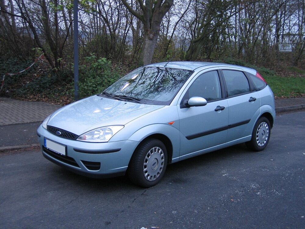 Silver Ford Focus parked outdoors