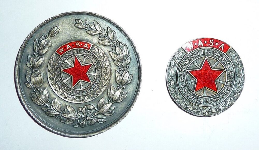 Vintage sports association medals showing front designs