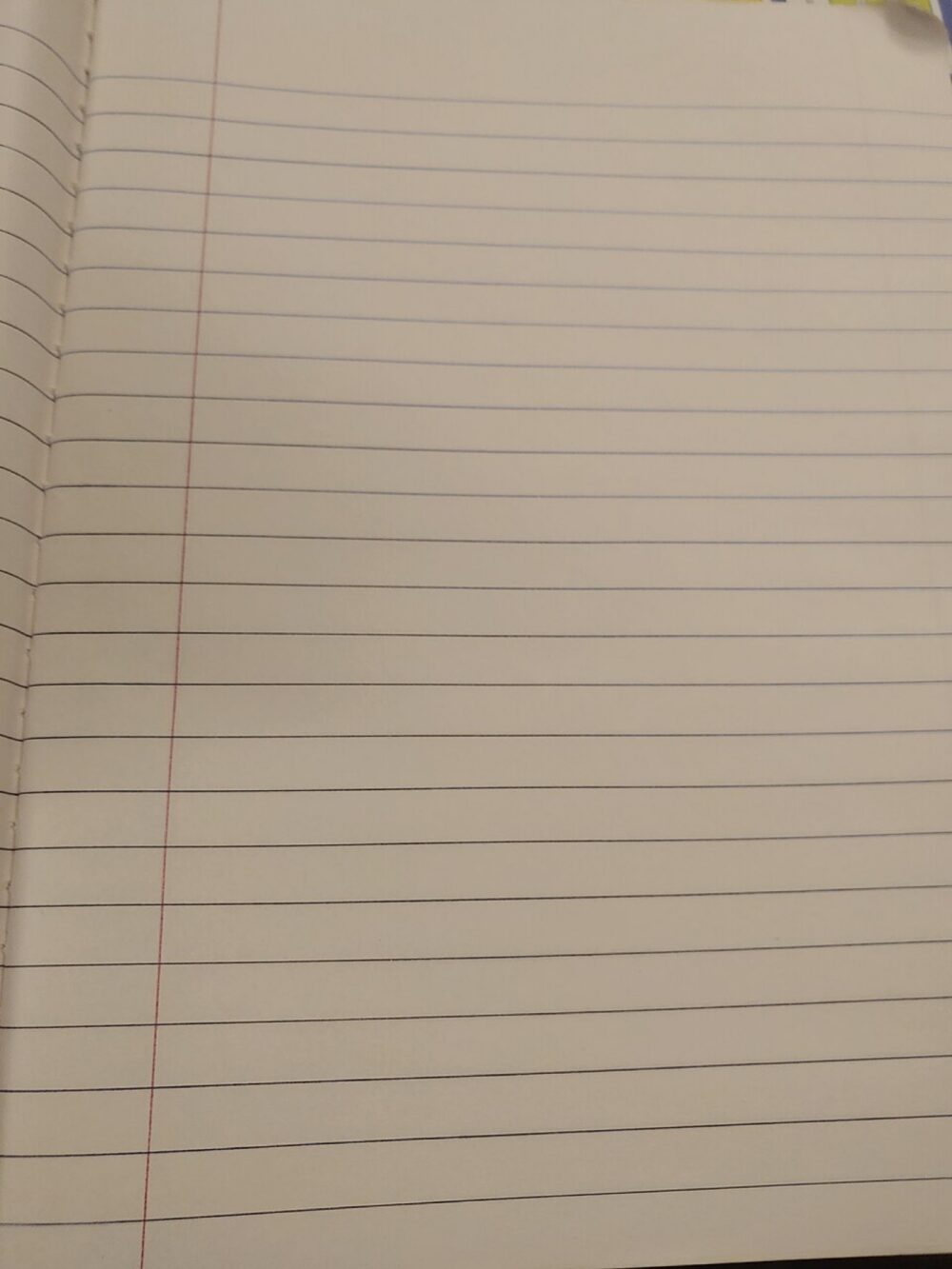 Blank notebook page illustrating journal blanks before customization