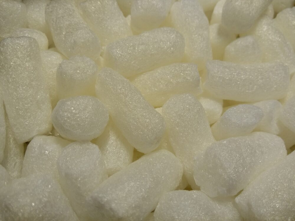 Loose plastic packaging materials piled together