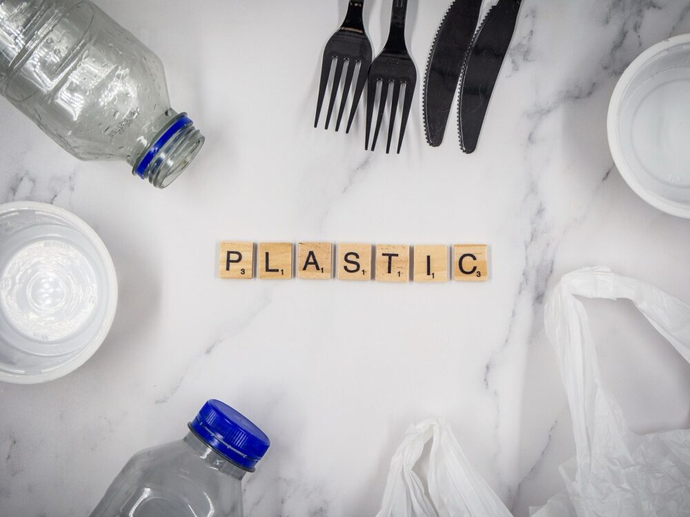 Assorted plastic packaging materials and wraps