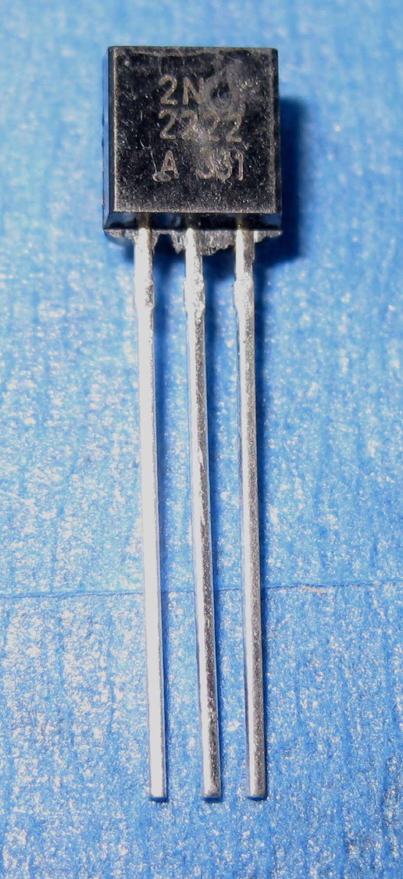 Generic TO-92 transistor package shown as a physical-format example