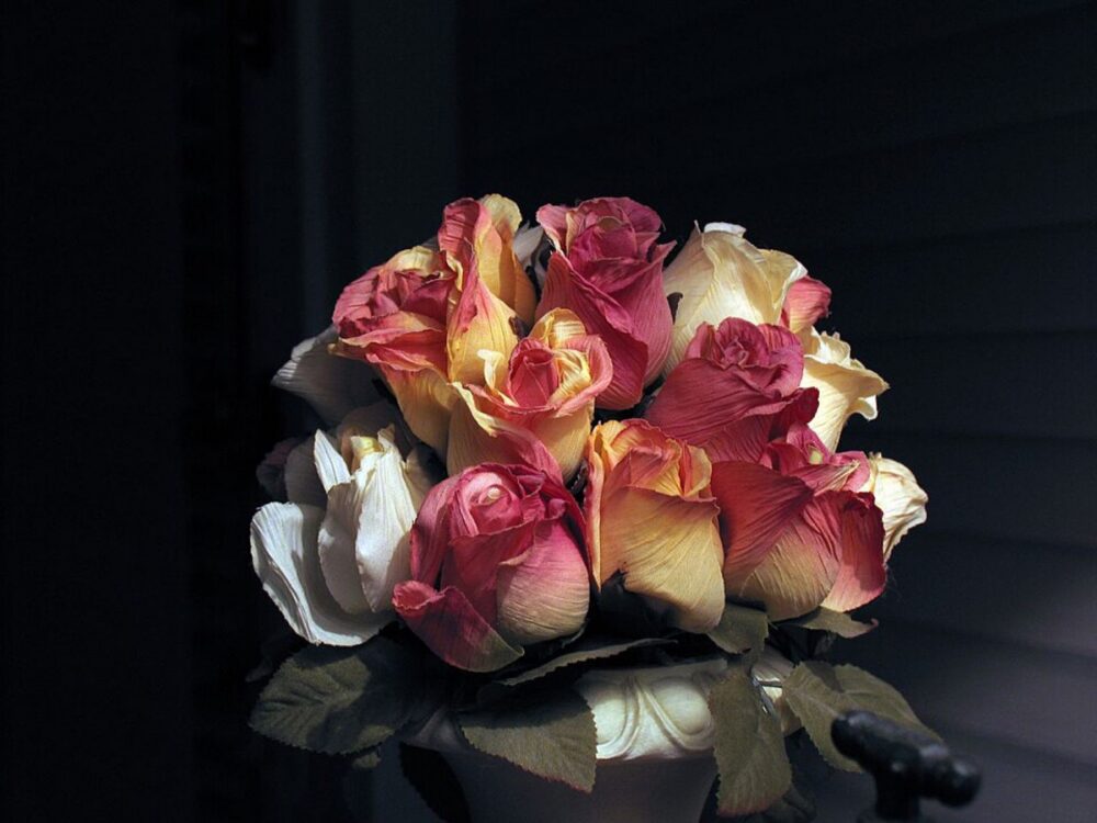 Mixed artificial flower bouquet used for decor sourcing decisions