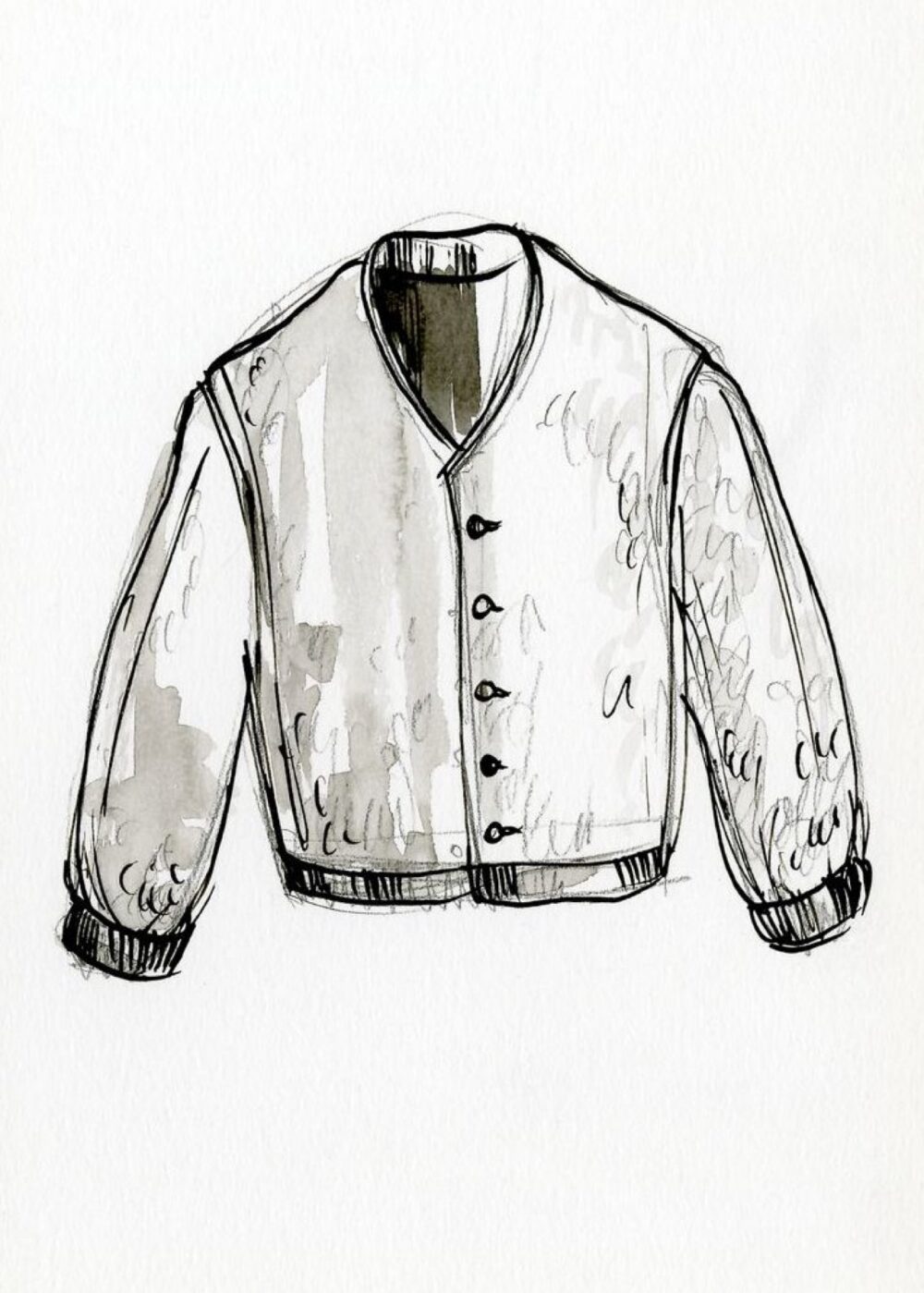Neutral knit cardigan on hanger, illustrating fabric and construction details