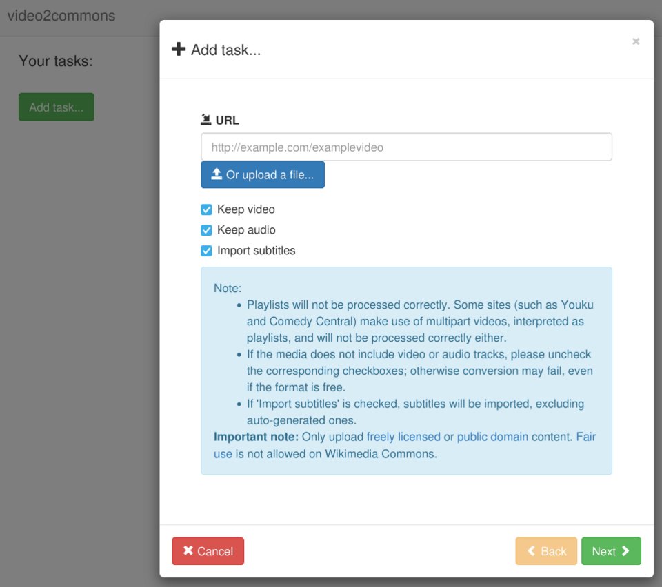 Interface view of a video uploader tool showing batch upload options